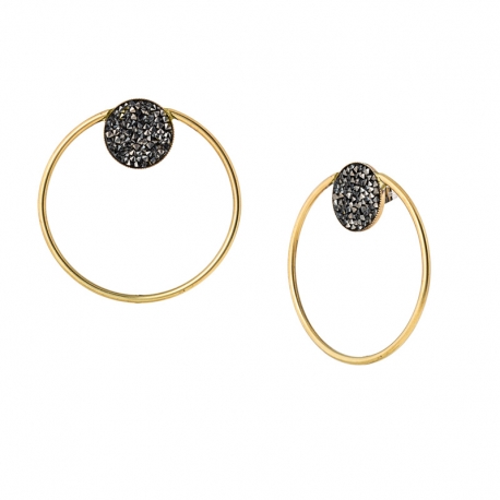 Pendientes Ring Star Grey