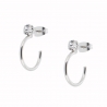 Pendientes chapados en rodio