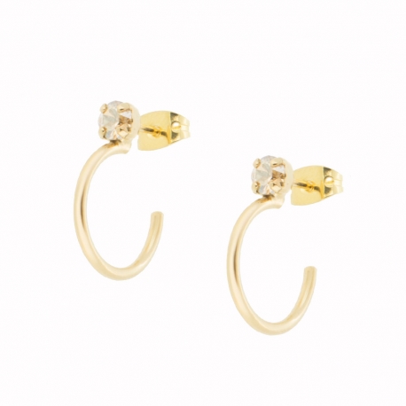 Pendientes aro chapados en oro