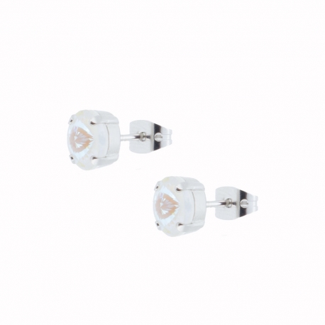 Pendientes chapados en rodio