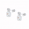 Pendientes chapados en rodio