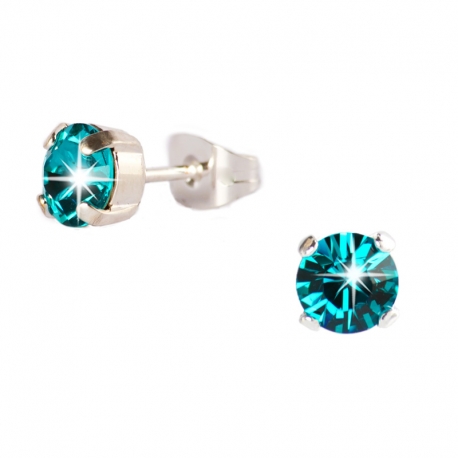 Pendientes destellos Blue Zircon